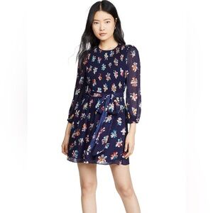 Shoshanna Navy / Cherry Red Dress (Sz 6)